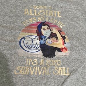 ALLSTATE Puny 2020 Graphic Art Print in Gray and Gold